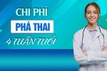 Chi phí phá thai 4 tuần chi tiết từng hạng mục